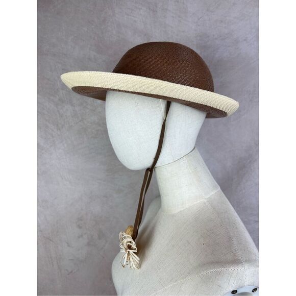Vintage 1960s Fine Straw Hat Adolfo II of New York - Picture 5 of 9